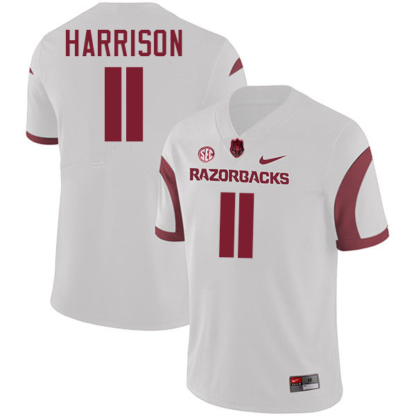 #11 Monte Harrison Arkansas Jersey,Arkansas Razorbacks College Football Jerseys Stitched-Retro White  #11 Monte Harrison Arkansas Jersey,Arkansas Razorbacks College Football Jerseys Stitched-Retro White